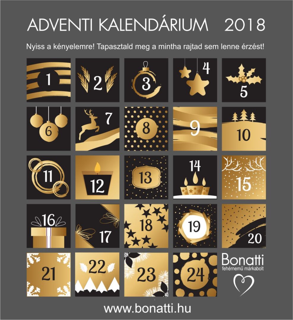 A különleges adventi fehérnemű kalendárium ajánlata december 1-jén kezdődik és december 24-éig tart.